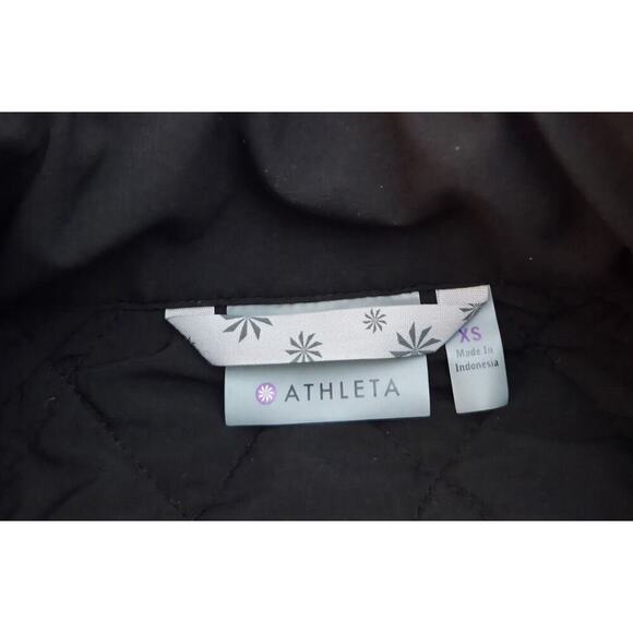 Athleta Vest Womens XS Puffer Black Full Zip Athletic‎ - Picture 4 of 6